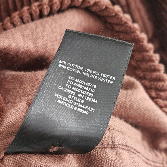 Aritzia Sunday Best Tilly Shirt Jacket Size 1 Brown Corduroy Oversized Shacket - Picture 13 of 14